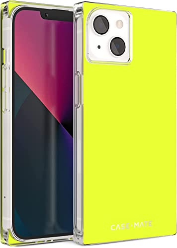 Case-Mate BLOX Schutzhülle für iPhone 14/13 – Neonzitrone [3 m Fallschutz] [kompatibel mit MagSafe] Luxus-Schutzhülle mit quadratischen Kanten für iPhone 14/13 6,1 Zoll, Kratzfest, stoßfest Sorbent