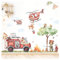 Little Deco XXL Wandsticker Feuerwehr Set Wandtattoo Kinderzimmer Tiere Wolken Baum Wandaufkleber Babyzimmer selbstklebend Deko DL960-5