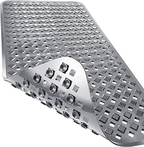 Yimobra Non Slip Bathtub Mat, Bath Mats for Tub, Shower Mat with Drain Holes Suction Cups, Machine Washable, BPA, Latex, Phthalate Free