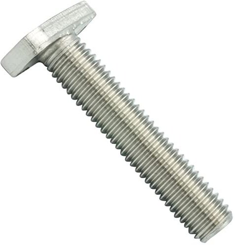 Hammerkopfschrauben Typ 28/15 - M10x25 - (10 Stück) - SC9097 - Edelstahl A2 V2A - Vollgewinde - für Photovoltaik Aluprofile Solarmodul Halterung PV-Modul Befestigung