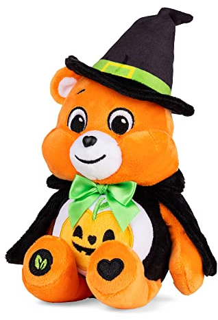 Basic Fun Care Bears Halloween 22 cm Plüsch – Trick-or-Sweet Bear, Weiches Kuscheltier mit Kürbishut & Umhang, Geschenk für Kinder ab 4, Sammlerteddy für Mädchen und Jungen
