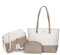 LOVEVOOK Handtaschen Damen Shopper Schultertasche Umhängetasche Damen Groß Damen Tasche für Büro Schule Einkauf Reise Handtasche 3-teiliges Set, Beige Khaki