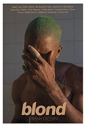 Frank Ocean Poster Blond Album Cover Poster 3 Leinwand Poster Schlafzimmer Dekor Sport Landschaft Büro Zimmer Dekor Geschenk 40 x 60 cm