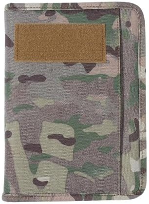 allcoupon 6-Ring-Camouflage-Binder, Notizblock mit 80 Blatt Papier, Outdoor Wasserdicht Notebook Kartenhalter mit Reißverschluss, FBACWW0680/2ZV8U