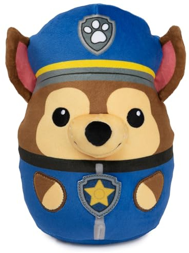 GUND PAW Patrol Chase Squish Plush, Official Toy from The Hit Cartoon, Squishy Stuffed Animal for Ages 1 and Up, 8 | Weiche taktile sensorische Details bieten emotionalen Komfort, inspirieren fantasievolles Bildschirmfreies Rollenspiel und