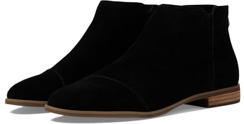 TOMS Women's Rylie Ankle Boot, Black Suede, 6 UK