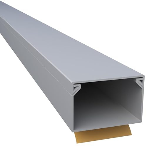 CILSON WDK3020SG 4400190 Kabelkanal Selbstklebend 30x20mm Grau - 2 m / 2000 mm, Umfangreiche Kabelkapazität, Dauerhafter Halt