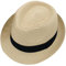 YJZQ Chapeau de Paille Style Panama pour Enfant été Casquette Pliable Chapeau de Soleil pour Plage Garçon Panama Traditionnel pour tête 52-53cm Beige