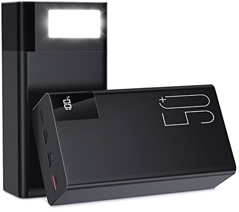 Power Bank 50000mAh Portable Charger: 22.5 W Fast Charging External Battery with Large Capacity and 5 Outputs & 3 Inputs-Black
