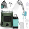 Tragbare Campingdusche, Camping Dusche mit mit Pumpe und Temperaturanzeige, Camping Dusche Outdoor Set mit Duschkopf und 2M Schlauch für Garten, Autowaschen, Strand, Reisen, Haustier