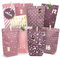 AMARI ® Adventskalender zum Befüllen Nr. 14 Midnight Rose - 24 Papier Adventstüten (mit Holzklammern) zum Basteln für Weihnachten - Papier Weihnachtstüten