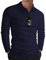 HMIYA Poloshirt Herren Langarm Baumwolle Langarmshirt Sweatshirt V-Ausschnitt Casual T-Shirts (Marine,2XL)
