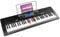 MAX Rhapsody61L - Digital Piano, Midi Keyboard für Anfänger, 61 Leuchttasten, Klavier Kinder, 300 Sounds, 300 Rhythmen, Begleitautomatik, 3 stufige Trainingsfunktion, Keyboard Piano - Schwarz
