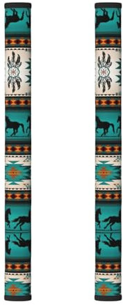 JEJEA Horse Stripes Pattern Print Refrigerator Door Handle Cover,Handles Antiskid Protector Gloves,Kitchen Appliance Decor