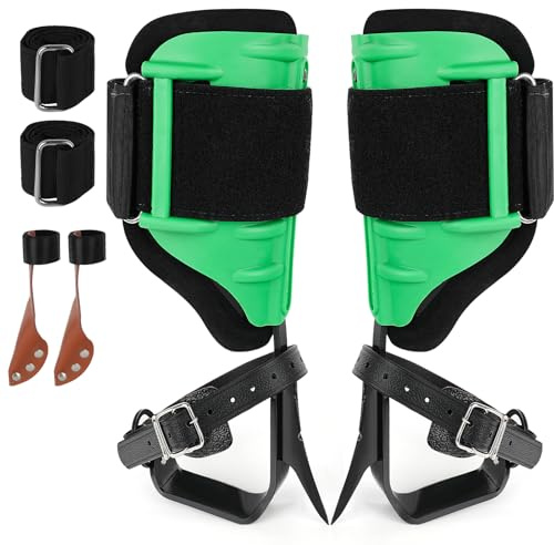 Xeoca Tree Climbing Spikes Set Tree Climbing Gear 1 Pair Alloy Steel Climbing Spurs 350lbs Load Capacity Arborist Equipment for Climbers, Fruit Picking and Lumberjack