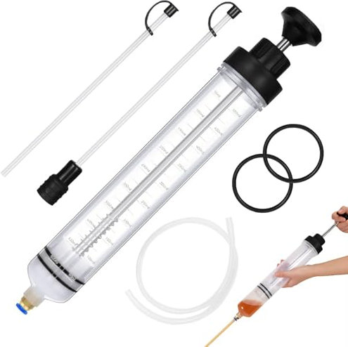 Forbabe Siringa Olio 500cc, Pompa Aspira Olio Motore Manuale, Siringa Aspira Liquidi, Aspira Olio Motore Auto