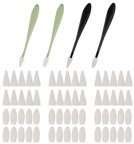 4 Pcs Sketch Wiper Set with 60 Sponge Heads, Washable Blending Sticks for Drawing, Art Blenders for Artists and Students