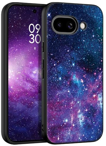 BENTOBEN Handyhülle für Google Pixel 9A Hülle, Google Pixel 9A Case Leuchten im Dunkeln Slim dünn Fluoreszenz Nebula Pattern Muster PC Schale TPU Bumper Kratzfest Schutzhülle - Lila