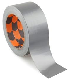 PRENDELUZ Cinta americana plata 50mm x 25m adhesiva multiusos de tela reforzada 3 capas cortable con la mano