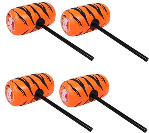 Milisten 4pcs Inflatable Hammer Toy Cartoon Boys and Girls Birthday Party Favors Blow up Hammers Funny Cheering Prop for Boy Girl