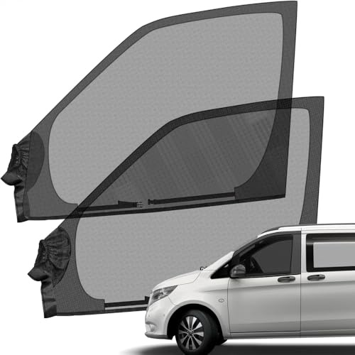 2 Stück Magnetische Seitenfenster Insektenschutzgitter für Mercedes-Benz Vito 1996-2025, Schutz vor Moskito Atmungsaktiv für Outdoor Camping Reise