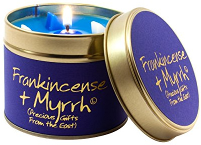 Lily-Flame Frankincense and Myrrh Tin, Blue