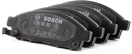 Bosch BP1180 - Brake Pads Car Front Axle - 1 Set of 4 Pads | Bosch Quality - Reduced Noise and Dust - ECE-R90 Certified - Copper-Free