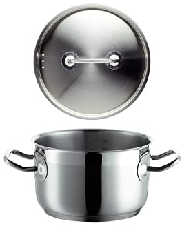 Mäser 926091 Professional I Fleischtopf mit Deckel, Ø 16cm, Edelstahl 18/10, silber