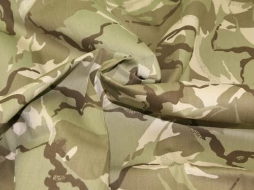 Baumwolle Bohrer Camouflage Kleid Stoff Desert (beige) – Meterware + Gratis Minerva Crafts Craft Guide