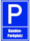 Kiwistar - Parkplatzschild - Aufkleber - Kundenparkplatz - 42 x 30cm