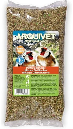 ARQUIVET Miscela di cardellini 1 Kg - Cibo naturale per uccelli - A base di semi selezionati di alta qualità