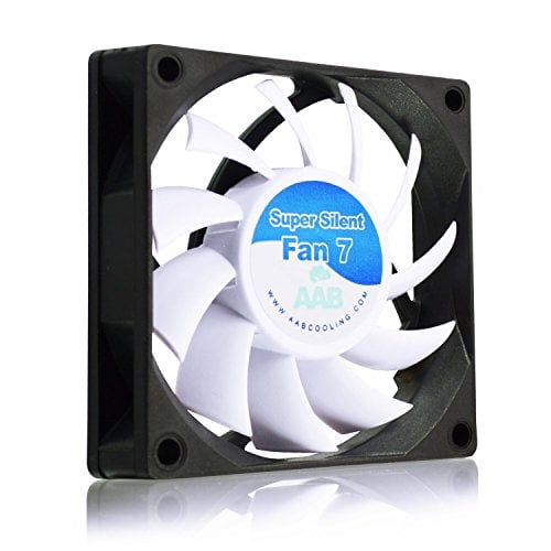 AABCOOLING Super Silent Fan 7 - Silent and Efficient 70mm 2000 RPM Fan with 4 Anti-vibration Pads, 12V, Air Cooler, Computer Fan, PC, 17.3 dB(A) 17.1 CFM