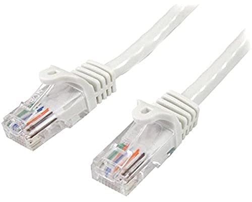 StarTech.com 10m White Cat5e Patch Cable with Snagless RJ45 Connectors - Long Ethernet Cable - 10 m Cat 5e UTP Cable (45PAT10MWH)