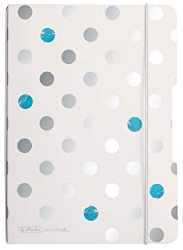 Herlitz 50027439 Notizheft flex mit Wechselcover, A5, 40 Blatt punktiert, Motiv: Frozen Glam, 1 Stück