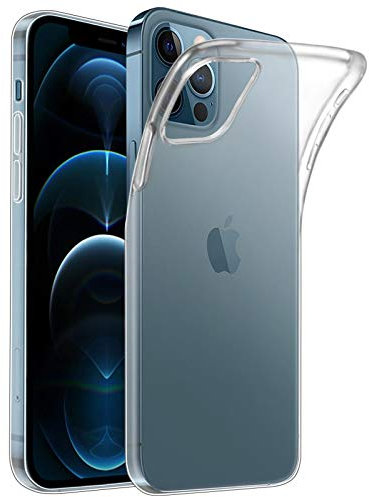 32nd Clair Gel Series - Coque Slim Gel de Silicone TPU pour Apple iPhone 12 (6.1) / Apple iPhone 12 Pro (6.1), Étui Housse Transparente Ultra Mince Souple - Transparent