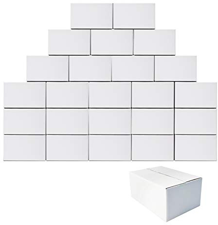 10x7x5 Shipping Boxes, Corrugated Mailing Box, White Cardboard Boxes for Shipping, 25 Pack