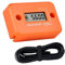 Runleader Digital Mini Tacómetro Horas, TOT Horas acumuladas, Pantalla de RPM en tiempo real, Funcionamiento con batería para ZTR Cortacésped Tractor Generador Fuera de borda ATV Motosierra. (naranja)