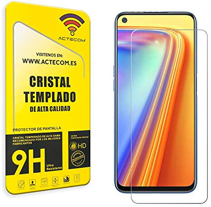 actecom Protector de pantalla Compatible con Realme 8/8 Pro Cristal vidrio templado