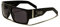 Locs Sonnenbrille Poker Rapper Rapper Mode Stadt Kleid Damen Herren 8LOC91010, Gestell schwarz glänzend, graue Gläser