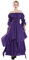 Fiamll Robe victorienne Renaissance Costume Femmes Gothique Robe de Mariée Médiévale, Violet, L-XL
