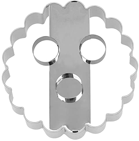 Birkmann, Linzer mit 3 Löchern, Ausstechform zum Ausstechen und Dekorieren von Plätzchen, Marzipan und Fondant, Edelstahl, spühlmaschinengeeignet, Größe: 10 cm…
