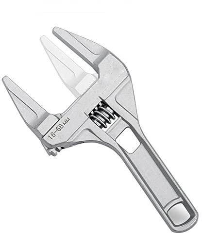 Wress Adjustable Spanner Wrench, Wide Opening Jaws Spanner, Heavy Duty Aluminum Alloy Light Weight Plumbers Spanner Nut Key Hand Tool for Bathroom, Washbasin