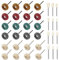 Xinghua 36pcs Wool Felt Scouring Pad Buffing Wheels Set with 3mm Shaft, Dremel Rotary Tools Power Tool Buffing Set, Sanding Dusting and Polishing for Jewelry Glass Metal Wood