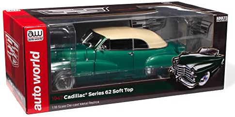 Auto World 1947 Cadillac Serie 62 Cabriolet Maßstab 1:18 Druckguss-Modell