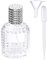 50ml Travel Perfume Glass Spray Bottle,Pineapple Refillable Perfume Atomiser,Square Grids Portable Clear Travel Refillable Perfume Glass Empty Bottle (silver)