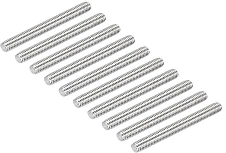DMiotech 10 Stk. volles Gewinde Stab 304 Edelstahl rechte Hand Gewinde Stab Stange Klammer und U-Bolzen M6x60mm