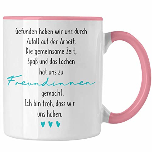 Trendation - Kollegin Tasse Geschenk Beste Arbeitskollegin Geschenkidee Abschied Abschiedsgeschenk von Kolleginnen zu Freundinnen (Rosa)