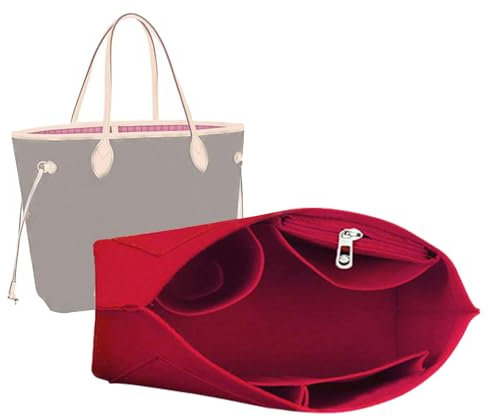 Lckaey Geldbörsen-Organizer-Einsatz für Neverfull PM mm gm Shaper Filz-Geldbörseneinsatz 1079red-M