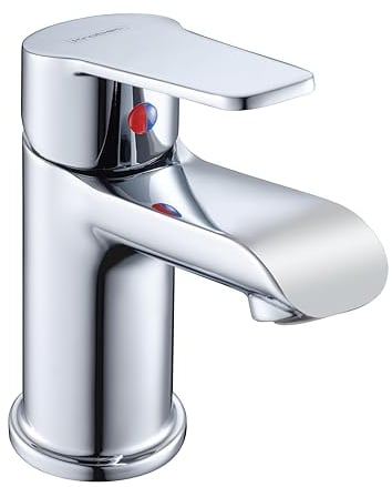 Rubinetto per bagno Krobec, rubinetto per lavabo, rubinetto per lavandino, miscelatore monocomando, nuovo design, ottone pregiato, cartuccia valvola in ceramica di alta qualità