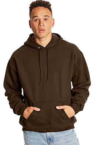 Hanes Felpa con cappuccio da uomo in pile pesante, Cioccolato fondente, XXL